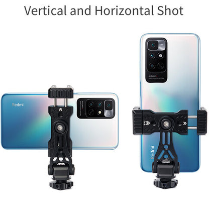 ANDYCINE Soporte Universal de Metal para Smartphone con Rotación 360° y Montajes 1/4"-20