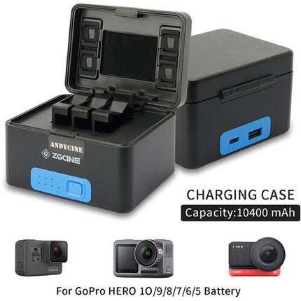 ANDYCINE Estuche Cargador para Baterías GoPro HERO 10400mAh Carga Rápida