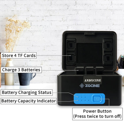 ANDYCINE Estuche Cargador para Baterías GoPro HERO 10400mAh Carga Rápida