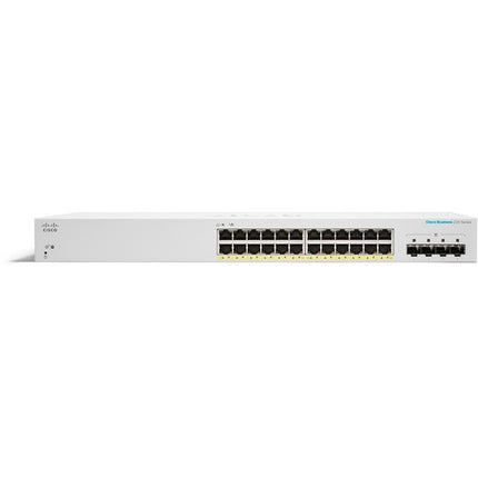 Cisco CBS220-24P-4G Switch gestionado 24 puertos PoE+ 195W 4 puertos SFP