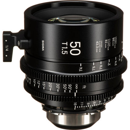 Sigma 50mm T1.5 FF Lente Cine Prime PL Montura Marca Sigma