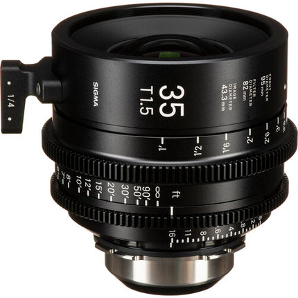 Sigma 35mm T1.5 FF Zoom Cine Prime PL Montura con Tecnología /i y Enfoque en Pies
