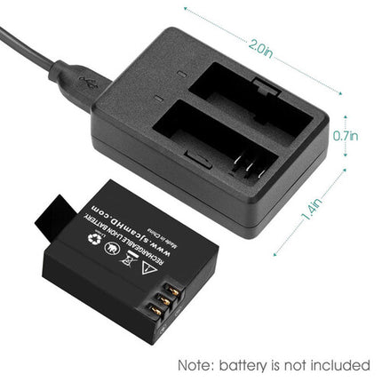 SJCAM Dual-Slot Cargador para Baterías M20 Carga Doble con Micro-USB