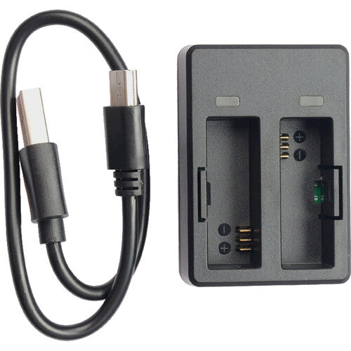 SJCAM Cargador Dual para Baterías Serie SJ6 con Entrada Micro USB y Mini USB