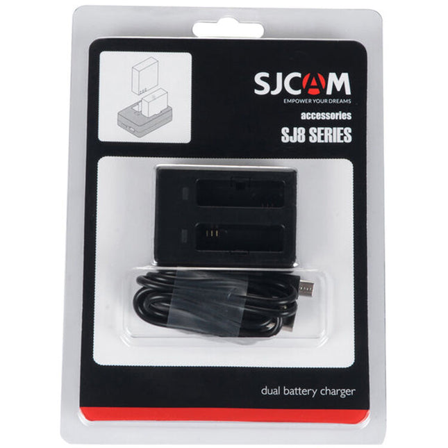 SJCAM Cargador Dual para Baterías SJ8 Entrada Micro-USB