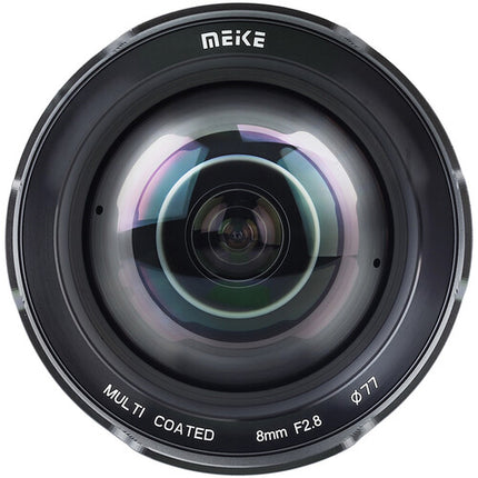 Meike 8mm f/2.8 Lente para Micro Cuatro Tercios con enfoque manual y parasol integrado