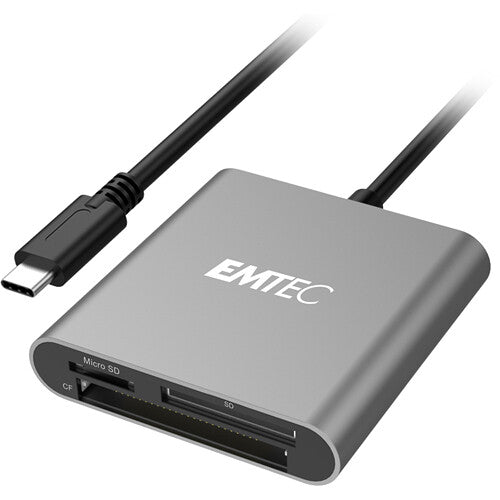 EMTEC Lector de Tarjetas 3 en 1 USB Tipo-C con USB 3.2 Gen 1