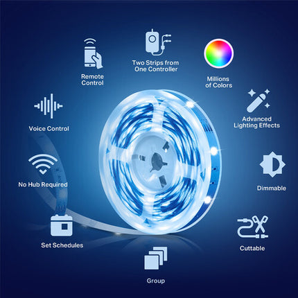 TP-Link Kasa Tiras LED Inteligentes RGB 32.8 pies con Controlador