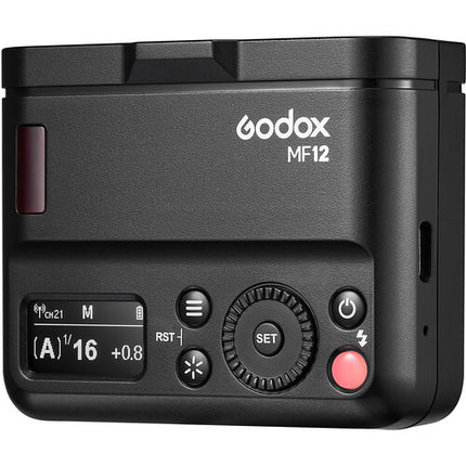 Godox MF12 Flash Macro inalámbrico TTL GN 16 con batería recargable y carga USB Type-C