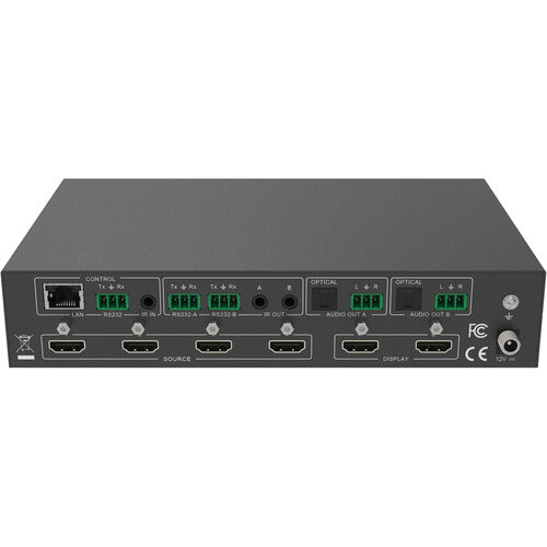 A-Neuvideo 4x2 HDMI 2.0 18 Gb/s Matriz con Escalador 4K60 SPDIF Analogico