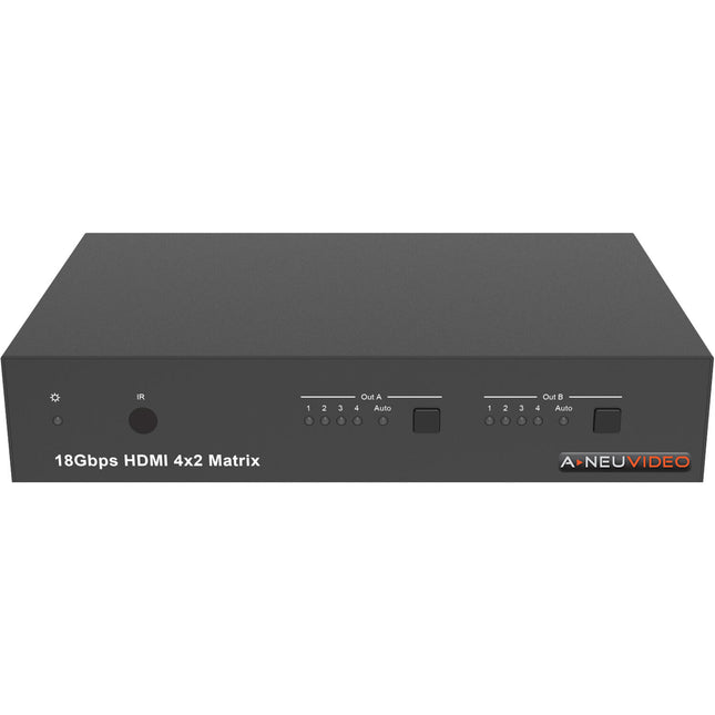 A-Neuvideo 4x2 HDMI 2.0 18 Gb/s Matriz con Escalador 4K60 SPDIF Analogico