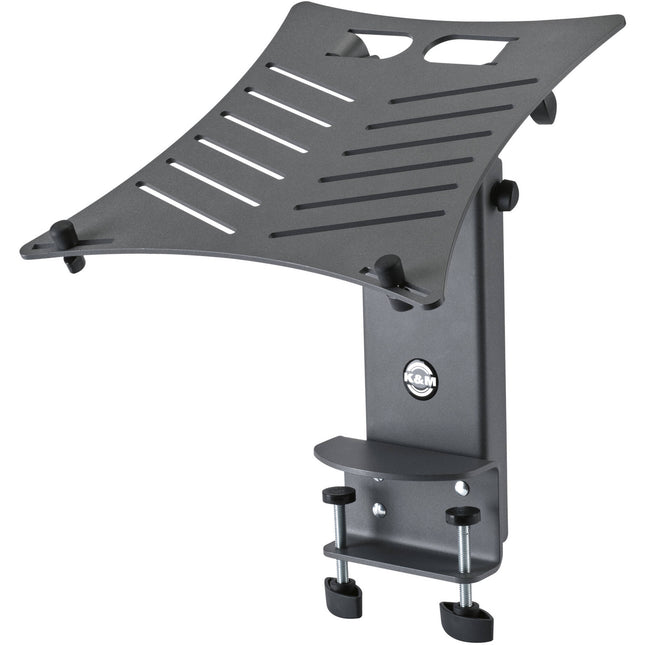 K&M Soporte de Laptop Ajustable de 9.65 a 16.15 Pulgadas Negro