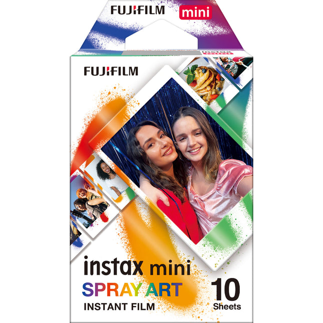 FUJIFILM instax mini película instantánea Spray Art 10 exposiciones ISO 800 superficie brillante