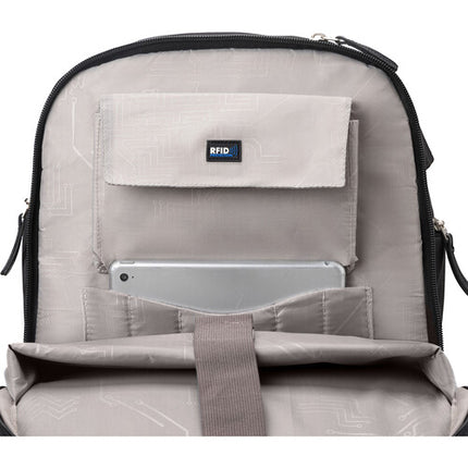 Mochila de Viaje Swissdigital Pearl Rose con Masaje Puerto USB y Protección RFID