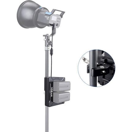 Adaptador de Batería V-Mount Sokani para Luces X60 con Soporte Dual NP-F y Salidas D-Tap USB