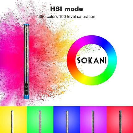 Sokani X25 Tubo LED RGB para Video 25 Pulgadas 2800-10000K con Batería Integrada