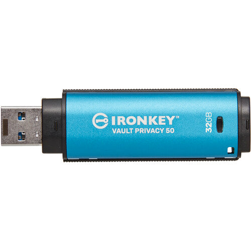 Kingston 32GB IronKey Vault Privacy 50 Series Unidad USB-A 3.2 Gen 1 Velocidad 250 MB/s Escritura 180 MB/s