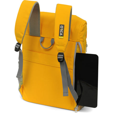 ORCA Any Day Mochila para Portátil Amarilla para Notebooks hasta 17" con Bolsillos Externos y Funda Acolchada