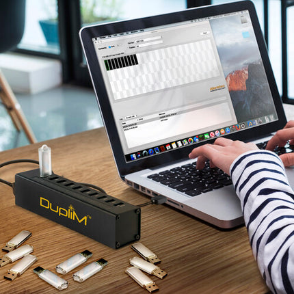 DupliM Duplicador de Memorias USB 10 Puertos USB 3.2 Gen 1 Compatible Windows macOS