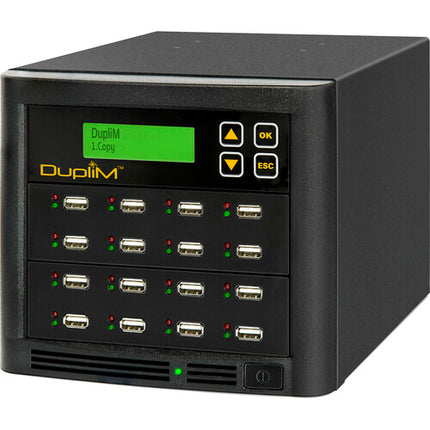 DupliM 15-Target USB Copy Tower duplicador de unidades 200 Mb/s 256MB buffer