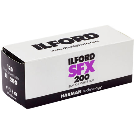 Ilford SFX 200 Película Negativa Blanco y Negro 120 ISO 200 Sensibilidad Extensa
