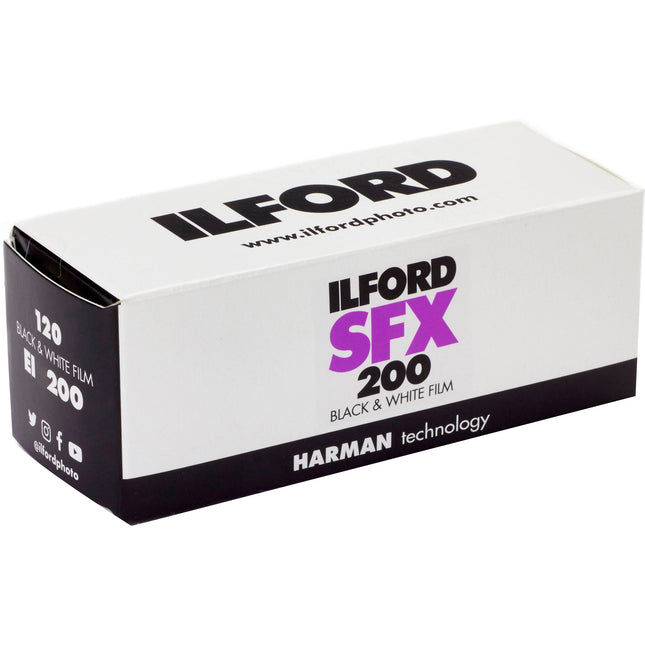 Ilford SFX 200 Película Negativa Blanco y Negro 120 ISO 200 Sensibilidad Extensa
