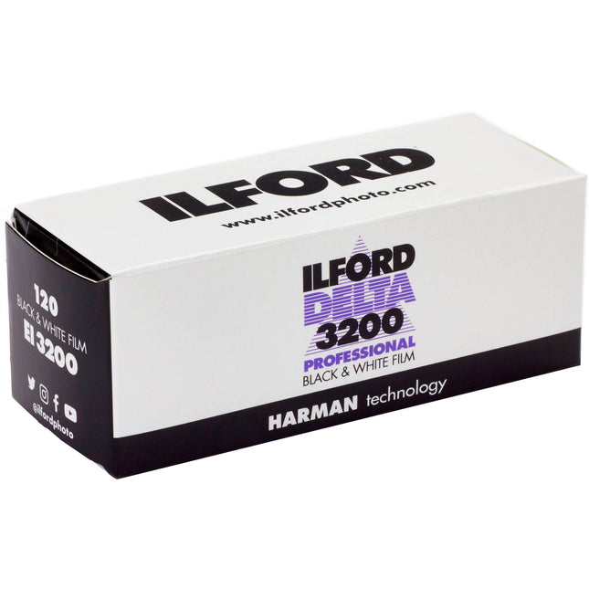 Ilford Delta 3200 Película Negativa Blanco y Negro 120 ISO 3200 Gran Latitud de Exposición