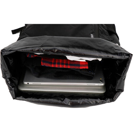 Swissdigital Goose Mochila Plegable Negra Compartimento para MacBook Pro 16" Resistente al Agua