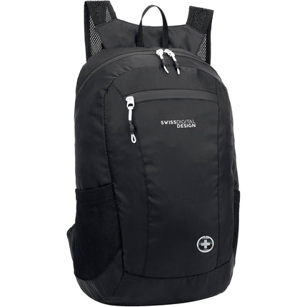 Swissdigital Seagull Mochila Plegable Negra Resistente Al Agua Para 16" MacBook Pro