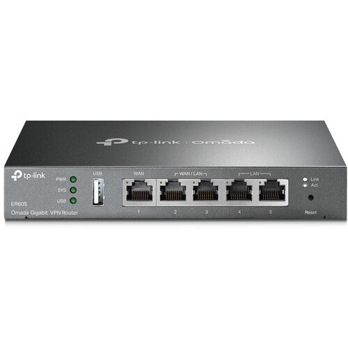 TP-Link ER605 V2 Router VPN Gigabit 2 WAN LAN 248 Mbps Throughput