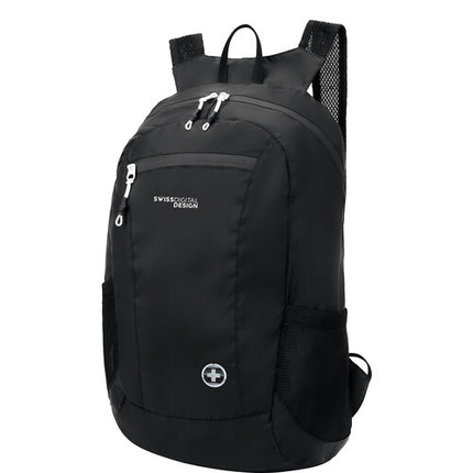 Swissdigital Seagull Mochila Plegable Negra Resistente Al Agua Para 16" MacBook Pro