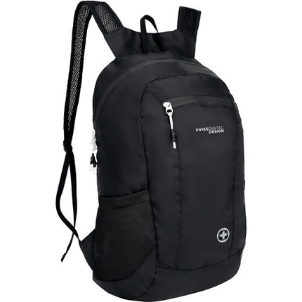 Swissdigital Seagull Mochila Plegable Negra Resistente Al Agua Para 16" MacBook Pro