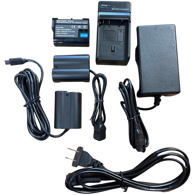 Bescor EN-EL15 Batería con Cargador y Adaptador AC USB Tipo-C Kit