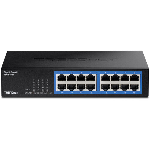 TRENDnet TEG-S17D Switch de Red no Gestionado 16 Puertos Gigabit 32 Gb/s Rackmount