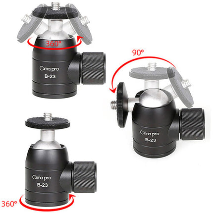CimaPro B-23 Mini Cabezal Bola para Trípode 11 lb 2.5 pulgadas
