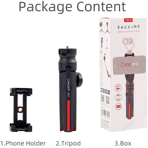 CimaPro CD-5 Tripode Mini Para Smartphone Con Mando Bluetooth 27 Cm 1.5 Kg