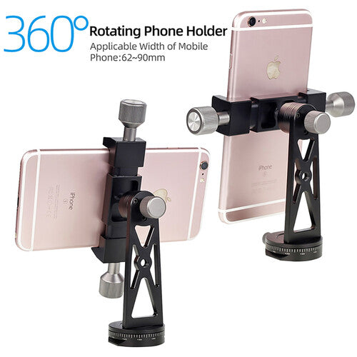 CimaPro CP-5 Tripode Metal Soporte para Móvil 360° Rotación 3/8"-1/4"