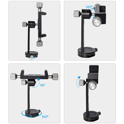 CimaPro CP-5 Tripode Metal Soporte para Móvil 360° Rotación 3/8"-1/4"