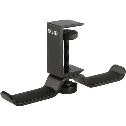 Auray COHH-2R Soporte Doble para Auriculares con Abrazadera 2 Pulgadas y Rotación 360°