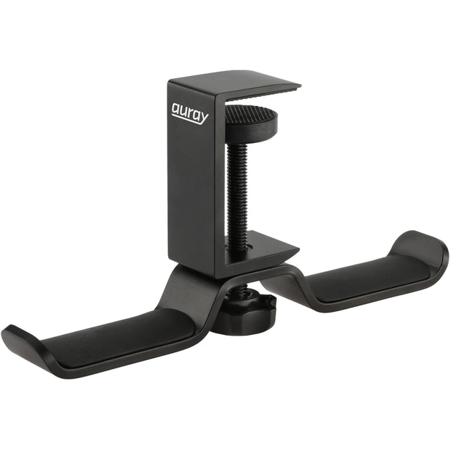 Auray COHH-2R Soporte Doble para Auriculares con Abrazadera 2 Pulgadas y Rotación 360°