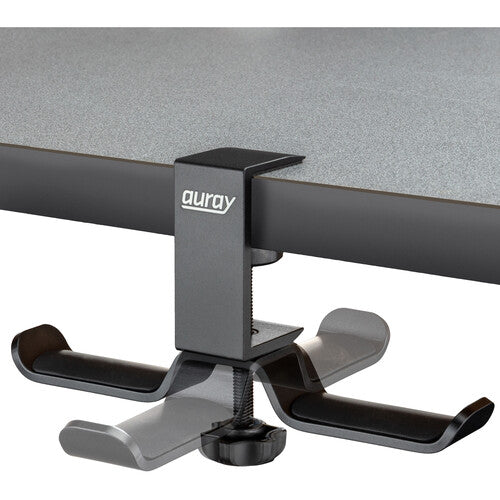 Auray COHH-2R Soporte Doble para Auriculares con Abrazadera 2 Pulgadas y Rotación 360°