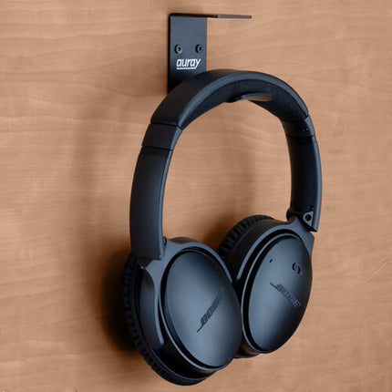 Auray HPH-P2 Soporte Para Auriculares Bajo Escritorio Aluminio Durable 3M VHB