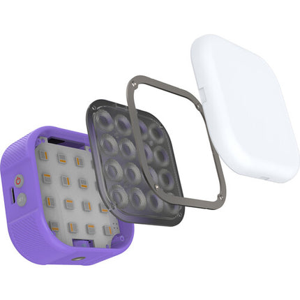 iFootage RGBW Handy Luz LED para cámara 2000mAh 2700-10000K Glamour Purple