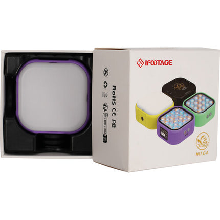 iFootage RGBW Handy Luz LED para cámara 2000mAh 2700-10000K Glamour Purple