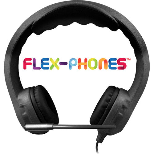 HamiltonBuhl Kids Flex-Phones Auriculares con Micrófono Gooseneck 30mm Drivers y Funda Antipiojos