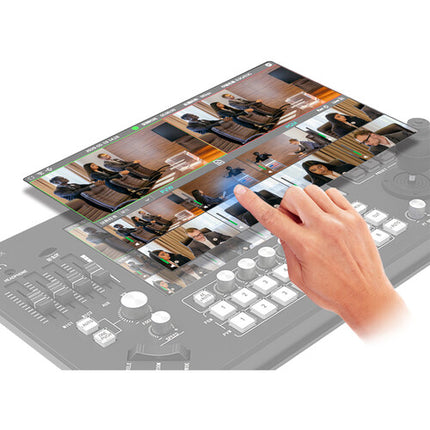 PTZCam Switch N8 con Switcher NDI 8 Canales y 3 Cámaras PTZ UV510A 20x Zoom 1080p60