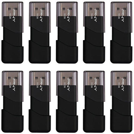 PNY 16GB Attaché 3 Memoria USB 2.0 Capacidad 16GB Pack 10 unidades
