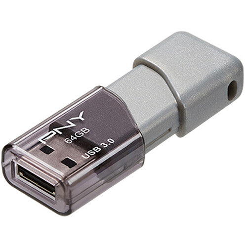 PNY Turbo Attaché 3 Memoria USB 3.0 64GB 100 MB/s Pack 3 Gris