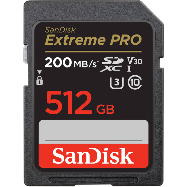 SanDisk 512GB Extreme PRO Tarjeta de Memoria SDXC UHS-I 200MB/s 140MB/s