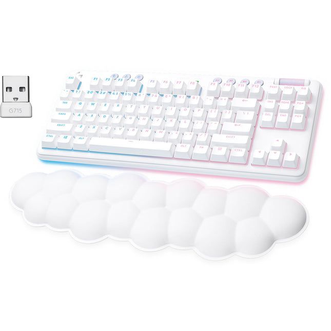 Logitech G G715 Teclado Mecánico Gaming Inalámbrico TKL GX Brown  Blanco